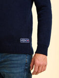 BRAKEBURN AINSWORTH KNIT 1/4 ZIP 006892-NAVY