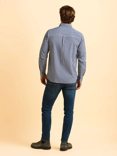 BRAKEBURN STALBRIDGE GINGHAM SHIRT 006892-NAVY PATTERN