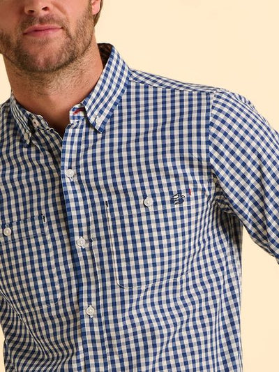 BRAKEBURN STALBRIDGE GINGHAM SHIRT 006892-NAVY PATTERN