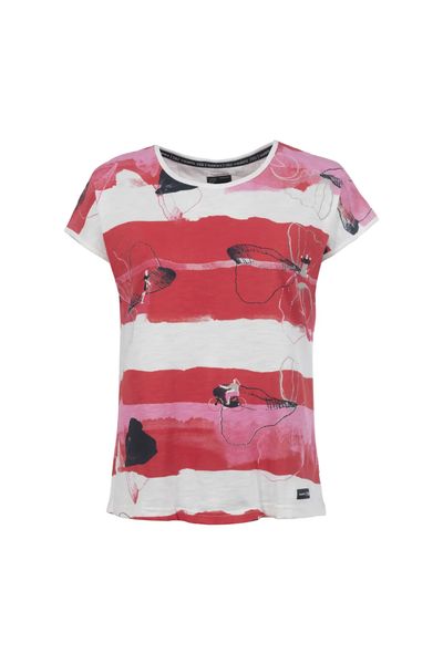 S'QUESTO PRINTED T-SHIRT S/S 6180-505700-WHITE RED
