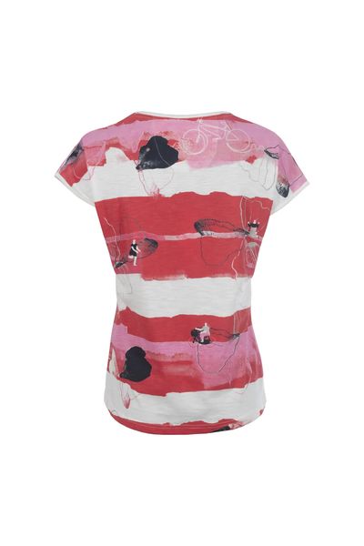 S'QUESTO PRINTED T-SHIRT S/S 6180-505700-WHITE RED