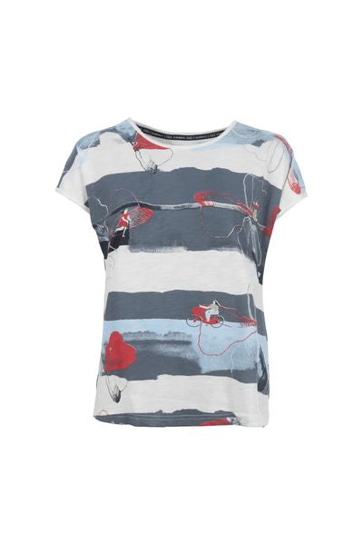 S'QUESTO PRINTED T-SHIRT S/S 6180-505700-MULTI  COLOR