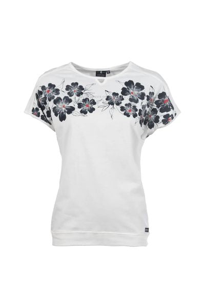 S'QUESTO PRINTED T-SHIRT S/S 6180-505780-WHITE NAVY