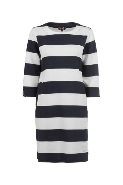 S'QUESTO SHORT DRESS LONG SLEEVE 6191-505697-WHITE NAVY