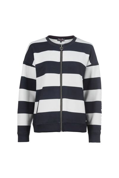 S'QUESTO FULL ZIP SWEATSHIRT 6220-505698-WHITE NAVY