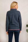 ARIANA GRID FULL ZIP FLEECE 11343-NAVY