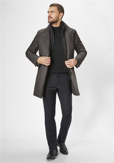 NEWTON WOOL 3/4 COAT 74299-CHARCOAL