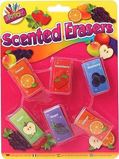 6 SCENTED ERASERS