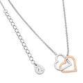 INTER LINKED TWO TONE HEART PENDANT 109711