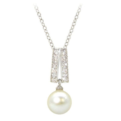 PEARL PENDANT WITH SILVER 123908