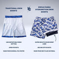 SWOLE PANDA HYPERMOTION SWIM SHORTS WAVES