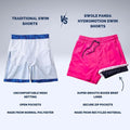 SWOLE PANDA HYPERMOTION SWIM SHORTS PLAIN-PINK