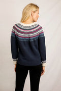 LOWELL PATTERNED JUMPER 202429-NAVY