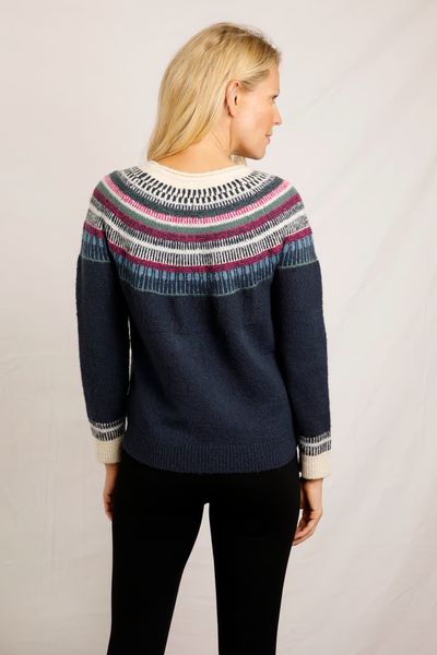 LOWELL PATTERNED JUMPER 202429-NAVY