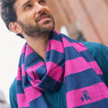 NAVY/PINK STRIPE BAMBOO SP761