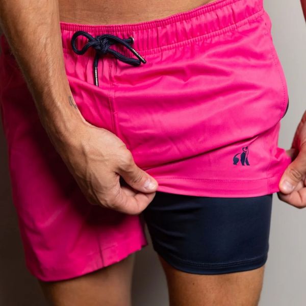 SWOLE PANDA HYPERMOTION SWIM SHORTS PLAIN-PINK
