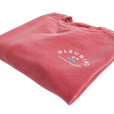 BLEUBIRD ORIGINAL CREW SWEATSHIRT-CRIMSON UNISEX