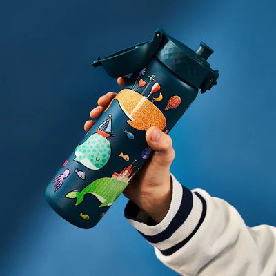 ION 8 WATER BOTTLE WHALES 600 ML  STEEL