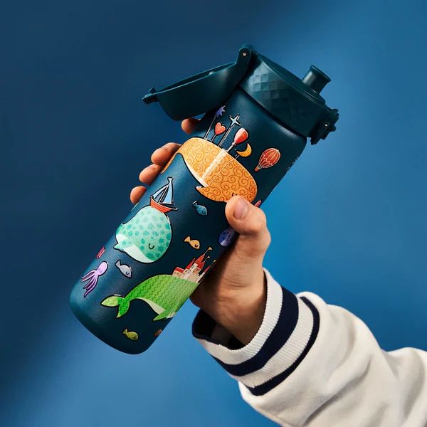 ION 8 WATER BOTTLE WHALES 600 ML  STEEL