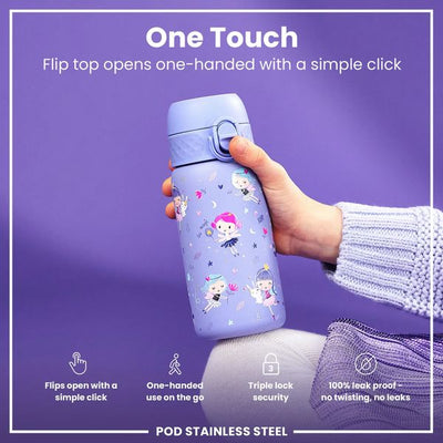 ION 8 WATER BOTTLE FAIRIES 400 ML  STEEL