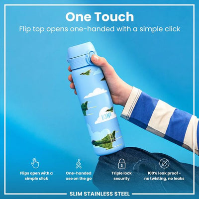 ION 8 WATER BOTTLE FIGHTERS 600 ML  STEEL