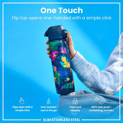 ION 8 WATER BOTTLE EXOTIC BIRD 600 ML  STEEL