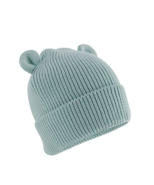 ORGANIC BABY BEAR BEANIE B340A-TURQUOISE