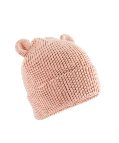 ORGANIC BABY BEAR BEANIE B340A-PEACH