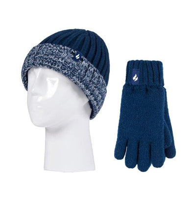 HEAT HOLDERS HAT GLOVE SET-NAVY