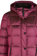 LONG DOWN COAT HOODED 10880042-BERRY