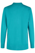 TURTLE NECK LINE DETAIL; 26100042-TURQUOISE