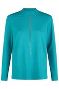 TURTLE NECK LINE DETAIL; 26100042-TURQUOISE