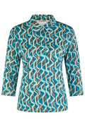 LEBEK L/S POLO SHIRT GEOMETRIC PATTERN 20040042 968