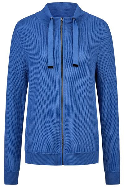 LEBEK CROCHET KNIT ZIPPED JACKET 46010052