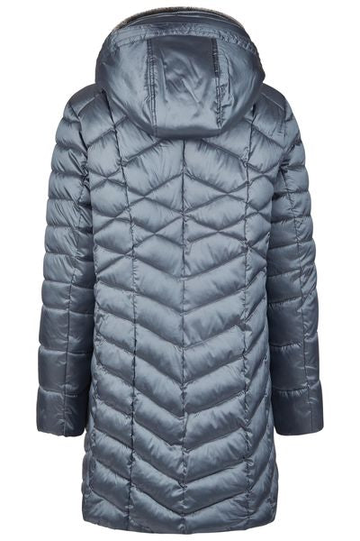 LEBEK ZIPPED QUITED HOODED 30460052-BLUE
