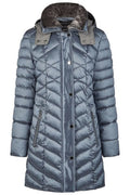 LEBEK ZIPPED QUITED HOODED 30460052-BLUE