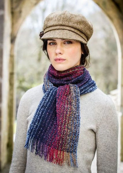 MUCROS WEAVERS  SKELLIG SCARF -DENIM