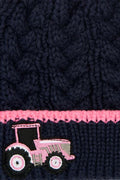 LIGHTHOUSE-BOBBLE HAT NAVY PINK