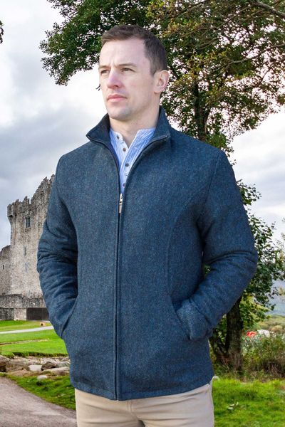 DONEGAL WOOL MIX ZIPPED JACKET