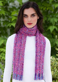 MUCROS WEAVERS MOHAIR-VISCOSE SCARF-PINK