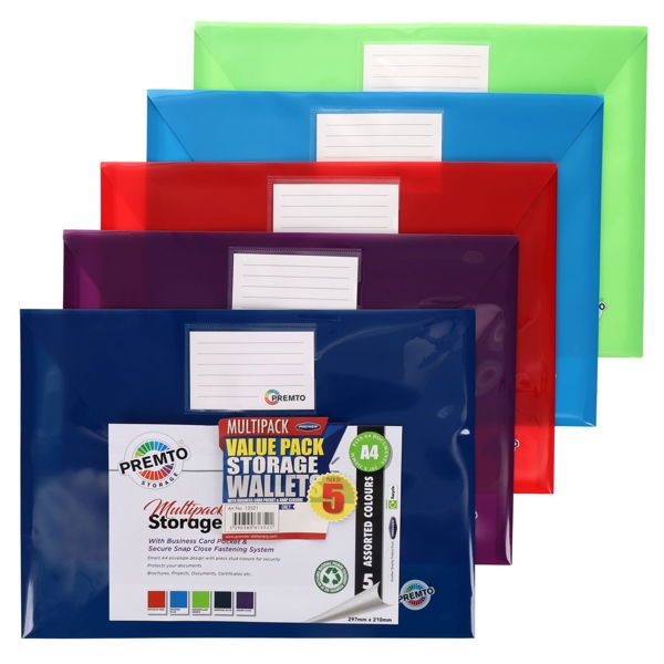 A4 5PK BUTTON WALLETS H2713521