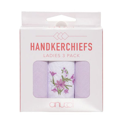 LADIES BOXED HANKY EMBROIDERED HK039