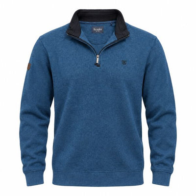 KESSLER 1/4 ZIP W26-DENIM