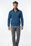 KESSLER 1/4 ZIP W26-DENIM