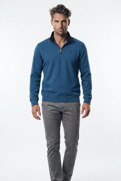KESSLER 1/4 ZIP W26-DENIM