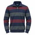 KESSLER 1/4 ZIP STRIPE 9029-NAVY MIX