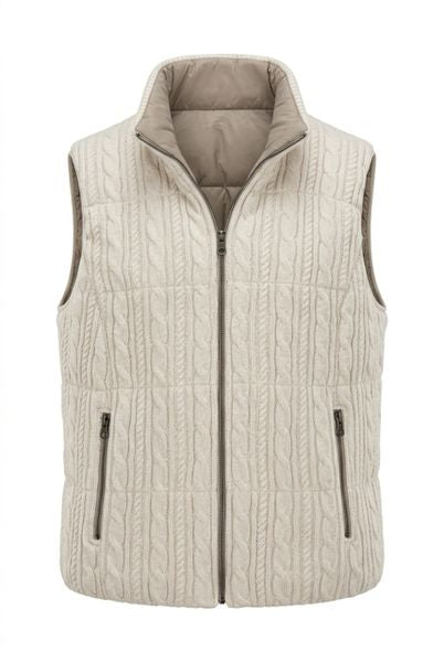 LEBEK ZIPPED KNIITED GILLET 15822062