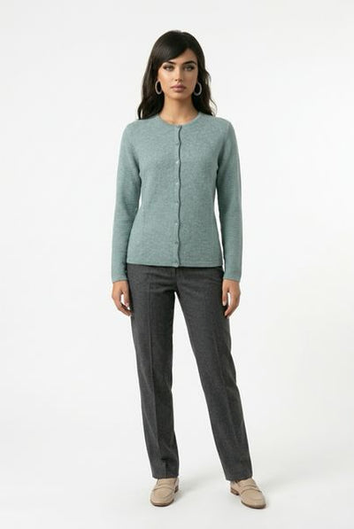 CASTLE FINE KNIT WOOL CASHMERE CB015-EGG SHELL