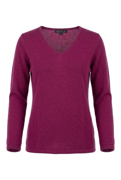 CASTLE FINE KNIT WOOL CASHMERE  CB007-BERRY