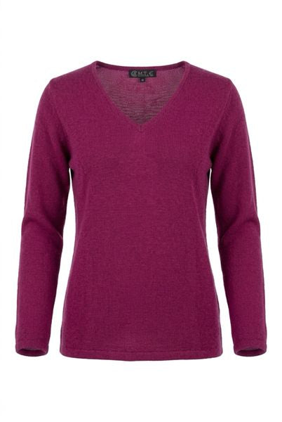 CASTLE FINE KNIT WOOL CASHMERE  CB007-BERRY